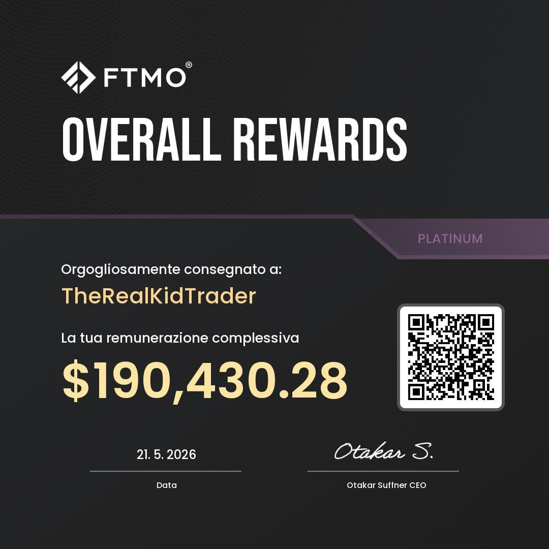 FTMO total payouts certificate